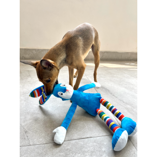 Brinquedo de Pelúcia Coelho Pernudo Azul