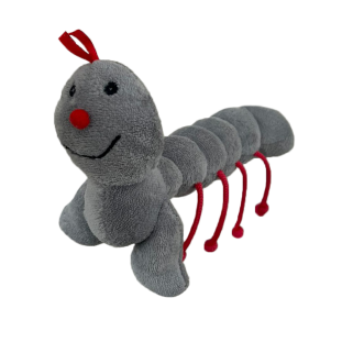 Brinquedo de Pelúcia para Pet Centopéia Cinza