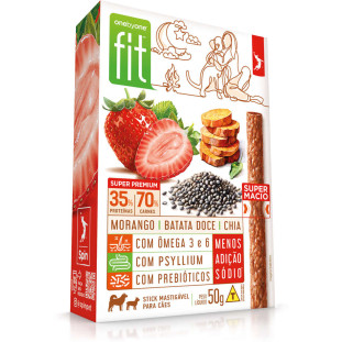Petisco Fit para Cães Sabor Morango Batata Doce  e Chia