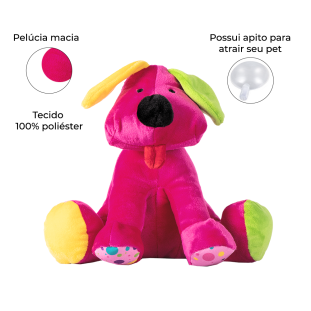 Brinquedo de Pelúcia Cachorro Bob Pink