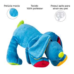 Brinquedo de Pelúcia Cachorro Romeo Azul