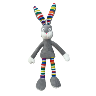 Brinquedo de Pelúcia para Pet Coelho Fleece Cinza