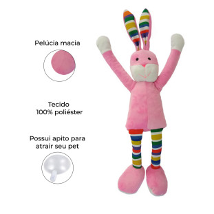 Brinquedo de Pelúcia Coelho Pernudo Pink