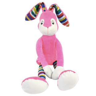 Brinquedo de Pelúcia para Pet Coelho Pernudo Pink