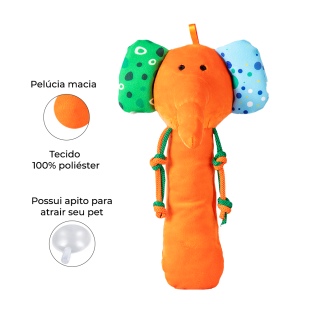 Brinquedo de Pelúcia Elefante Longuinho