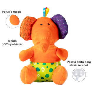 Brinquedo de Pelúcia Elefante Pimpão