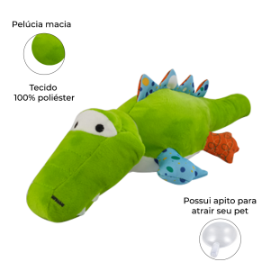 Brinquedo de Pelúcia Jacaré Faisca