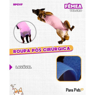 Roupa Pós Cirúrgica Velcro Fêmea