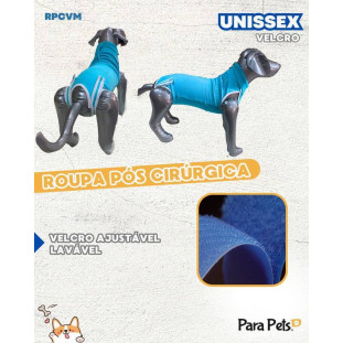 Roupa Pós Cirúrgica Velcro Macho/Unissex