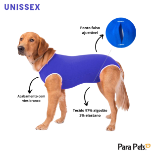 Roupa Pós Cirúrgica Zíper Macho/Unissex