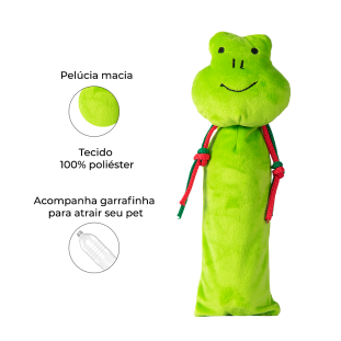 Brinquedo de Pelúcia Sapinho Garrafa Pet