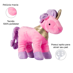 Brinquedo de Pelúcia Unicórnio Brilhante