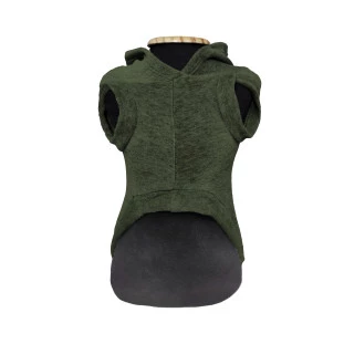 Blusa para Pet Plush Militar com Capuz