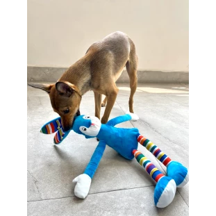Brinquedo de Pelúcia Coelho Pernudo Azul