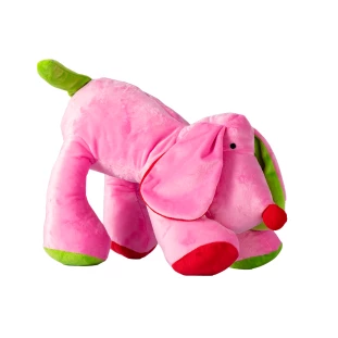 Brinquedo de Pelúcia Cachorro Romeo Rosa
