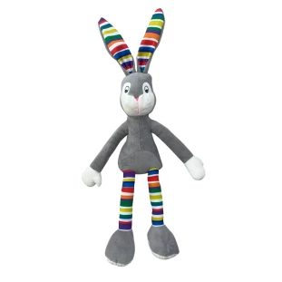 Brinquedo de Pelúcia Coelho Fleece Cinza