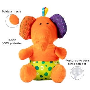 Brinquedo de Pelúcia Elefante Pimpão